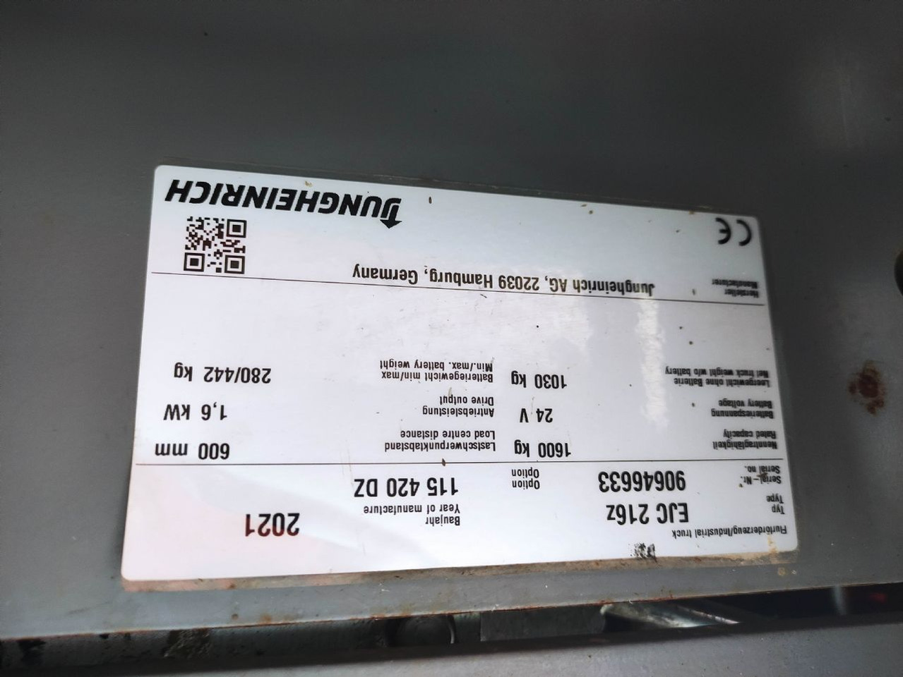 Jungheinrich EJC 216 Z - Apilador: foto 5 Jungheinrich EJC 216 Z - Apilador: foto 5