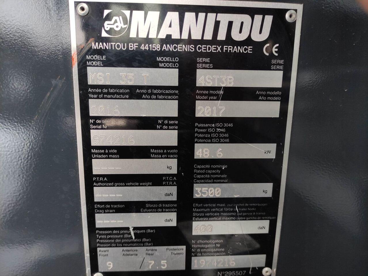 Carretilla todo terreno Manitou MSi 35 T (Neuwertiger Zustand!!!): foto 6
