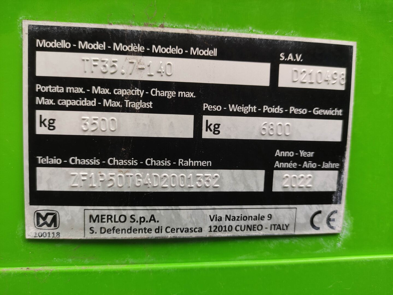 Manipulador telescópico Merlo TF35.7-140 - 40 km/h: foto 6