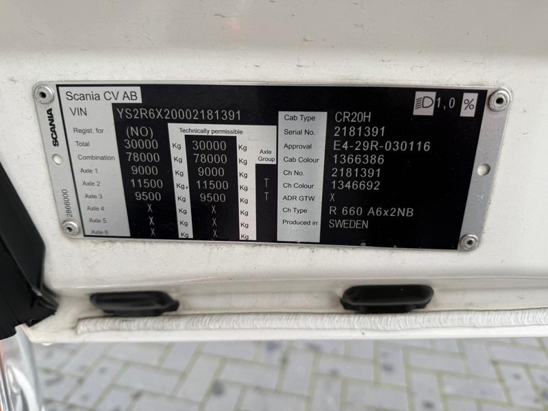 Cabeza tractora Scania R660 VOLLUCHT, ALCOA, LEER, RETARDER, TOP, NEGEN TONS VOORAS.: foto 18 Cabeza tractora Scania R660 VOLLUCHT, ALCOA, LEER, RETARDER, TOP, NEGEN TONS VOORAS.: foto 18