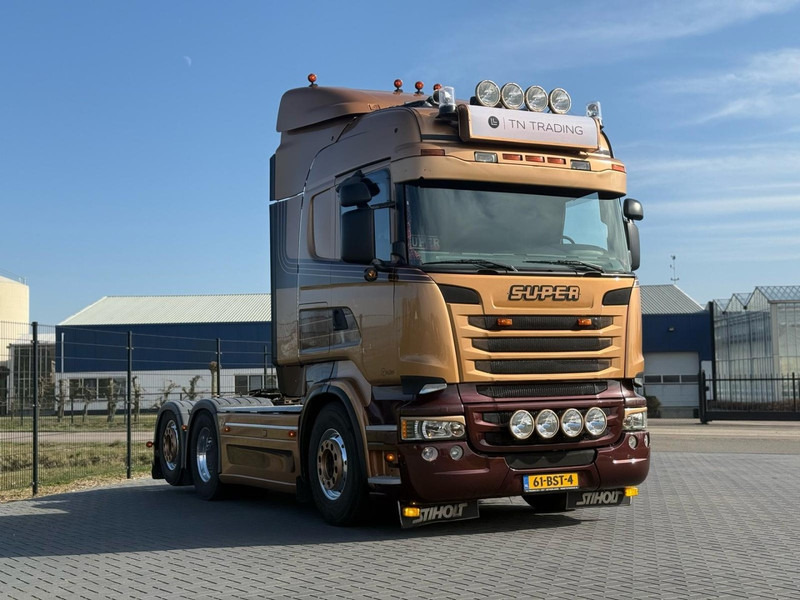 Scania R730 V8 V8, SHOWTRUCK VOLLUCHT, RETARDER, HYDRAULIEK, BOOGIE, ALU WIELEN, LEER. - Cabeza tractora: foto 2 Scania R730 V8 V8, SHOWTRUCK VOLLUCHT, RETARDER, HYDRAULIEK, BOOGIE, ALU WIELEN, LEER. - Cabeza tractora: foto 2