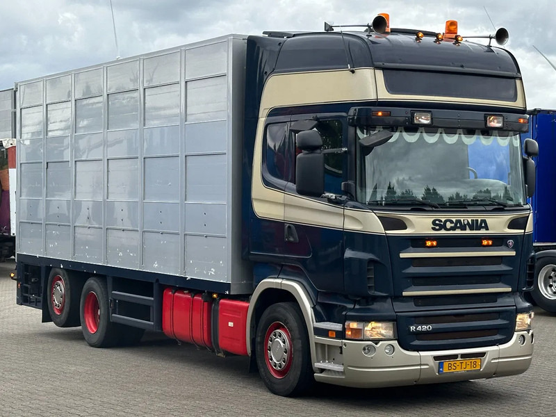 Scania R420 6x2 Topline / 3 Stock Animal Transport / Retarder / Euro 5 - Camión transporte de ganado: foto 2 Scania R420 6x2 Topline / 3 Stock Animal Transport / Retarder / Euro 5 - Camión transporte de ganado: foto 2