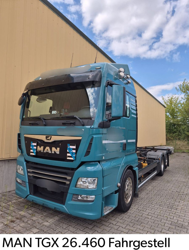 MAN TGX 26.460 Krone Wechsel - Brücke Lift / Luft - Camión chasis: foto 1 MAN TGX 26.460 Krone Wechsel - Brücke Lift / Luft - Camión chasis: foto 1
