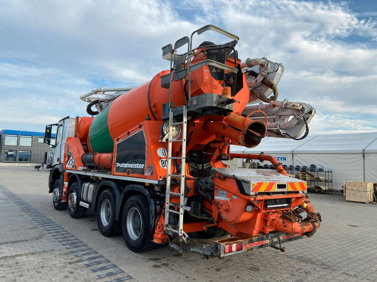 Camión hormigonera con bomba nuevo Mercedes-Benz AROCS 3245 PUTZMEISTER 28-4 77S: foto 6