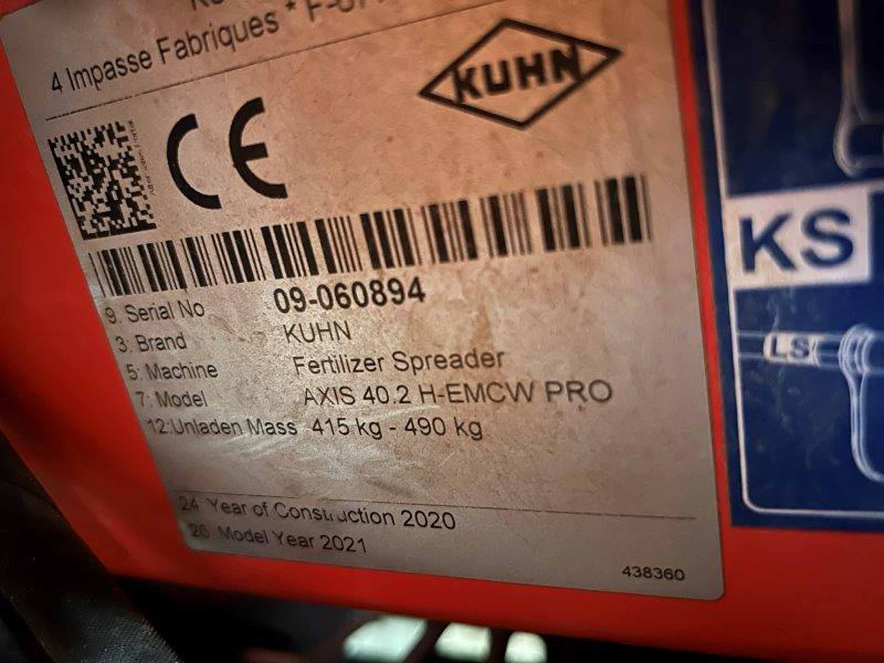 Kuhn Axis 40.2 H-EMC-W - Esparcidor de fertilizantes: foto 2 Kuhn Axis 40.2 H-EMC-W - Esparcidor de fertilizantes: foto 2