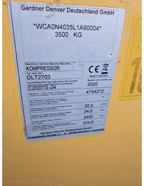 Compair C200 TS - 24 - Compresor de aire: foto 2 Compair C200 TS - 24 - Compresor de aire: foto 2