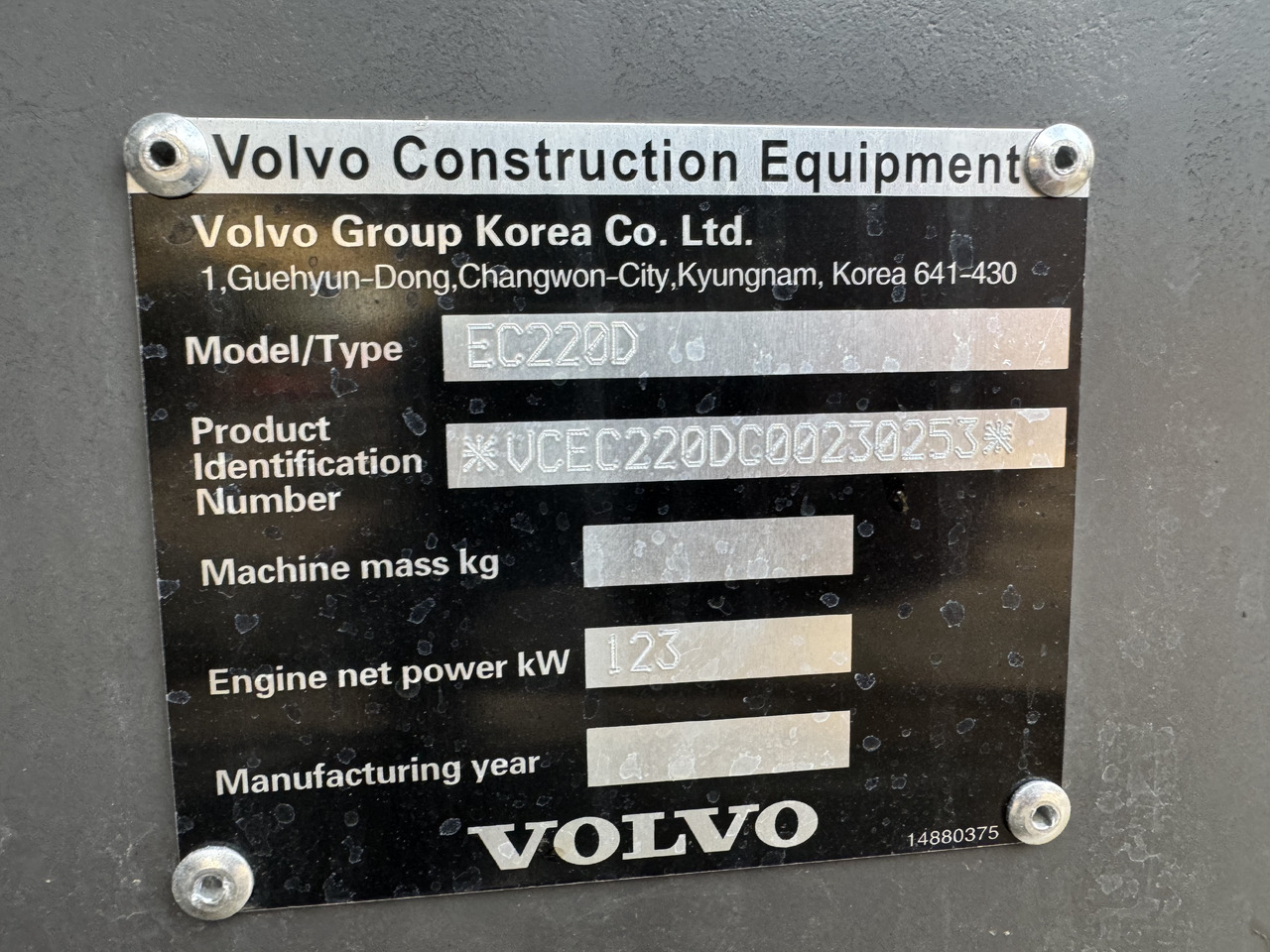 Leasing para VOLVO EC220D VOLVO EC220D: foto 18