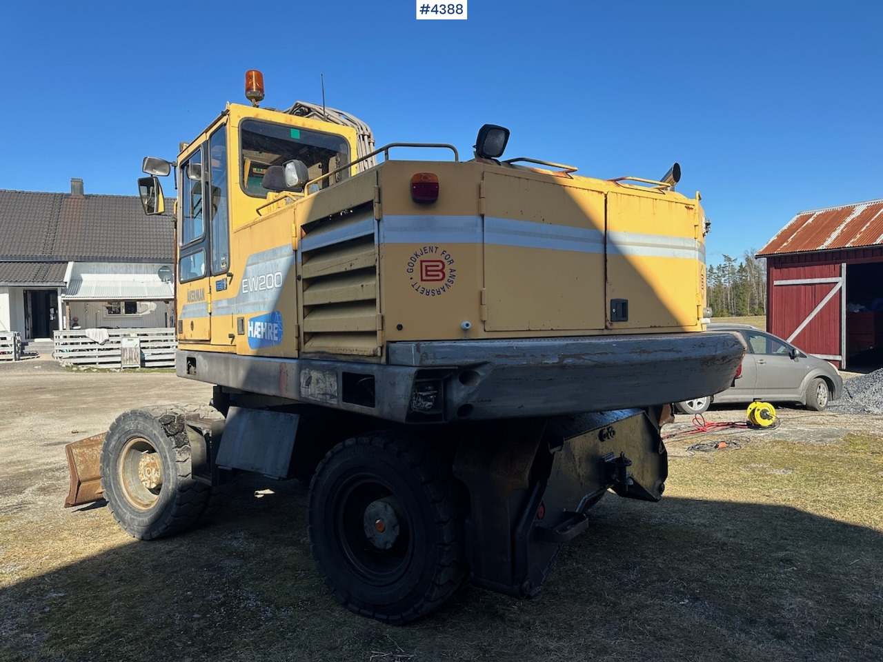 Excavadora 1995 Åkermann EW200 Wheel machine w/ grading bucket og tiltrotator. WATCH VIDEO.: foto 8
