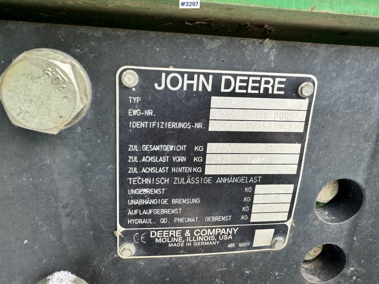Tractor 1999 John Deere 6210 SE with Front Loader: foto 38