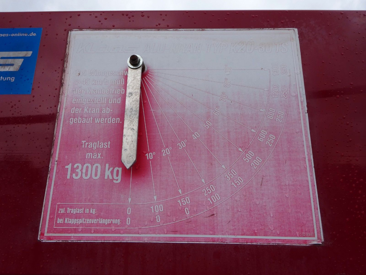 Remolque KLAAS-ALU-Kran K20/30 TS Anhänger 30 Meter: foto 15 Remolque KLAAS-ALU-Kran K20/30 TS Anhänger 30 Meter: foto 15