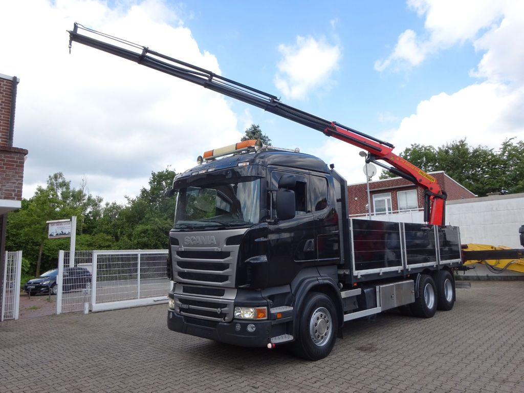 Scania R620 V8 Pritsche + PALFINGER 22002EH Kran - Camión grúa, Camión caja abierta: foto 2 Scania R620 V8 Pritsche + PALFINGER 22002EH Kran - Camión grúa, Camión caja abierta: foto 2