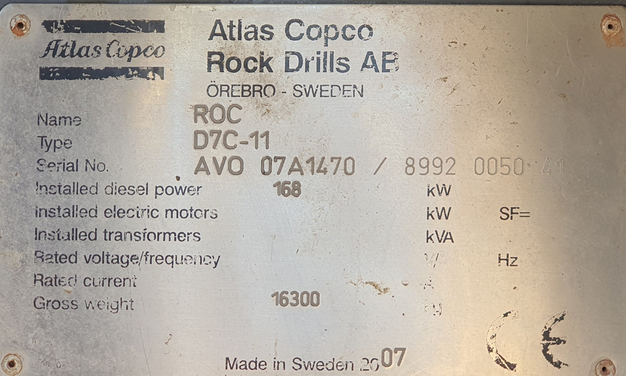 Perforadora Atlas Copco ROC D7c-11: foto 12