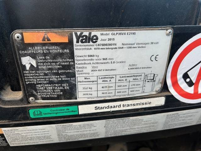 Carretilla elevadora de gas Yale GLP 35 VX | 2015: foto 16