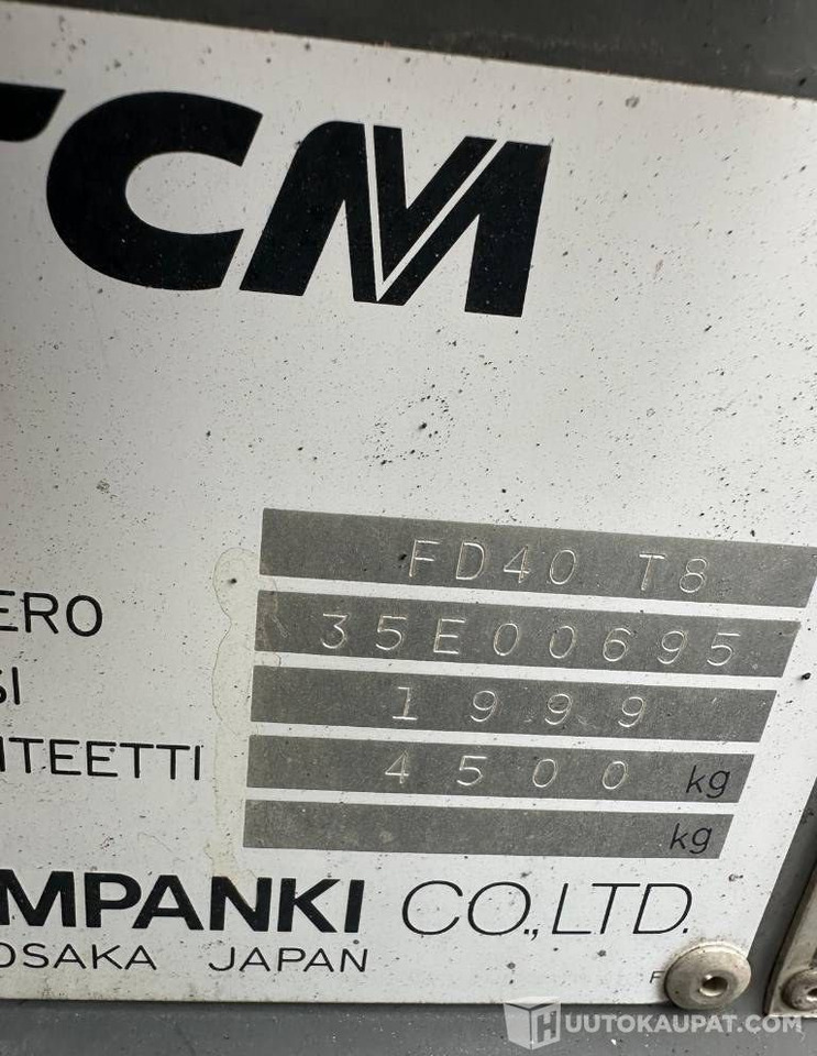 TCM FD40T8, 1999, 4 735 h, Lempäälä - Maquinaria de construcción: foto 4 TCM FD40T8, 1999, 4 735 h, Lempäälä - Maquinaria de construcción: foto 4