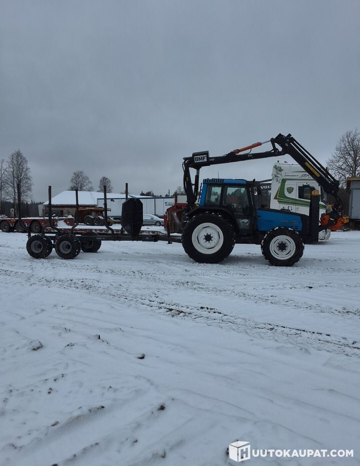 Valmet 6800 + PMF 850 crane + trailer BMF 9T, Leppävirta - Tractor: foto 2 Valmet 6800 + PMF 850 crane + trailer BMF 9T, Leppävirta - Tractor: foto 2