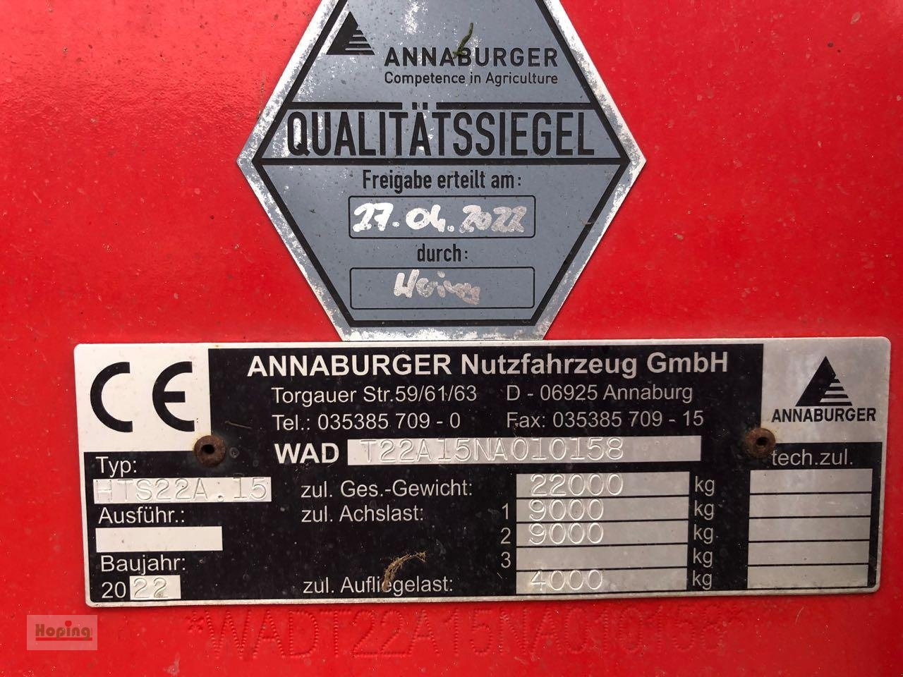 Annaburger HTS22A 15 - Remolque volquete agrícola: foto 5 Annaburger HTS22A 15 - Remolque volquete agrícola: foto 5