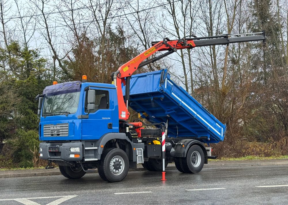 MAN * MAN 18 280 * KIPER WYWROTKA * 4x4 * HDS Palfinger 120 STAN BARDZO DOBRY * Sprowadzony - Camión volquete: foto 1 MAN * MAN 18 280 * KIPER WYWROTKA * 4x4 * HDS Palfinger 120 STAN BARDZO DOBRY * Sprowadzony - Camión volquete: foto 1