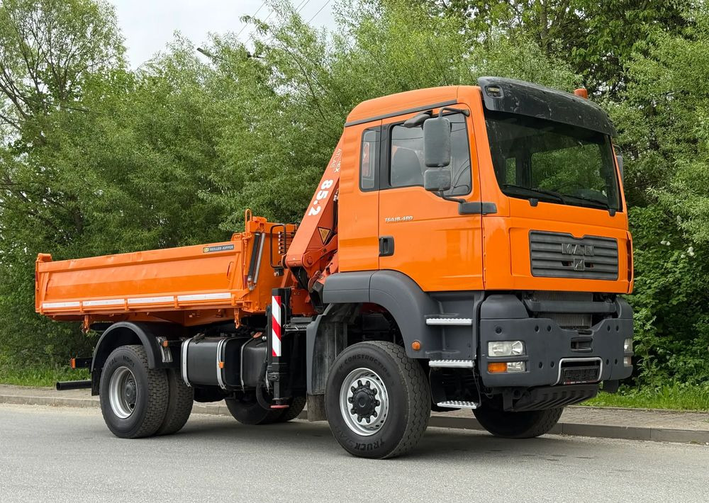 MAN * MAN 18 480 * KIPER WYWROTKA * 4x4 * HDS ATLAS 85* STAN BARDZO DOBRY * Sprowadzony - Camión volquete: foto 2 MAN * MAN 18 480 * KIPER WYWROTKA * 4x4 * HDS ATLAS 85* STAN BARDZO DOBRY * Sprowadzony - Camión volquete: foto 2