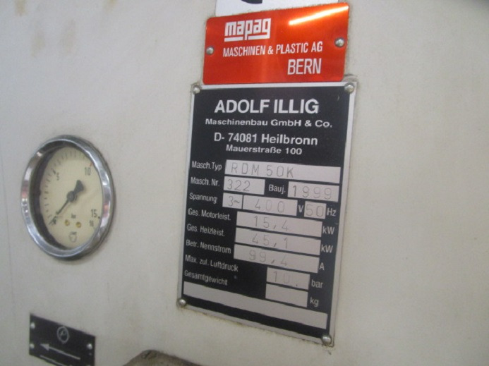 Maquinaria industrial THERMOFORMMASCHINE ILLIG RDM K 50 & GREINER STAPELUNG: foto 6