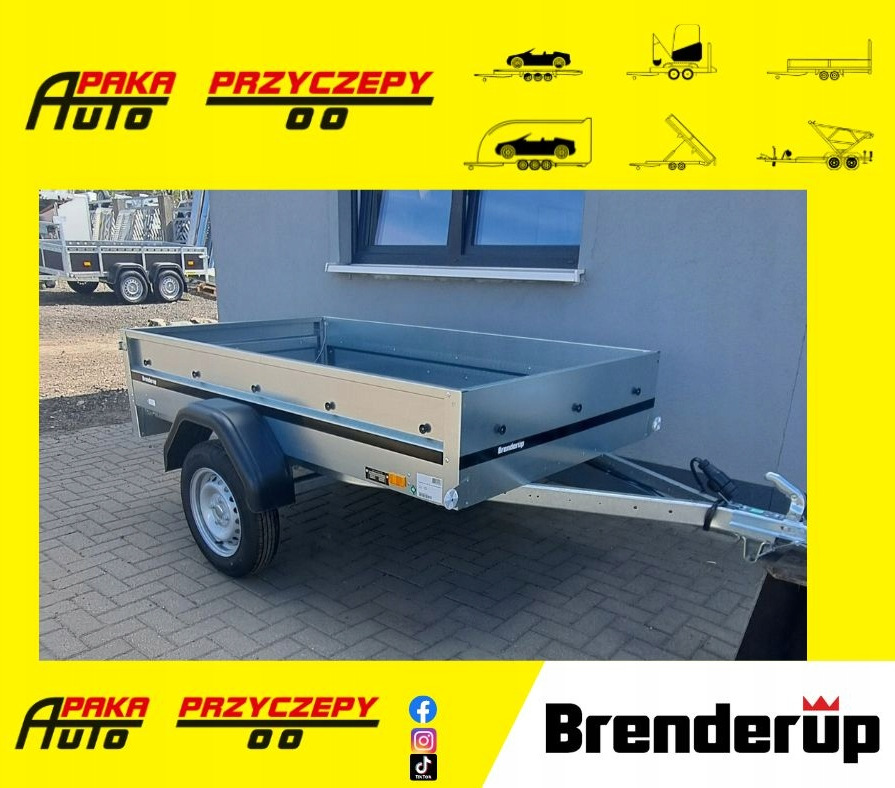 PRZYCZEPA BRENDERUP 1203 SKRZYNIOWA LEKKA TOWAROWA 1 OS DMC 750 KG NOWA / BRENDERUP 1203 LIGHT CARGO BOX TRAILER 1 AXLE DMC 750 KG NEW - Remolque de coche: foto 1 PRZYCZEPA BRENDERUP 1203 SKRZYNIOWA LEKKA TOWAROWA 1 OS DMC 750 KG NOWA / BRENDERUP 1203 LIGHT CARGO BOX TRAILER 1 AXLE DMC 750 KG NEW - Remolque de coche: foto 1