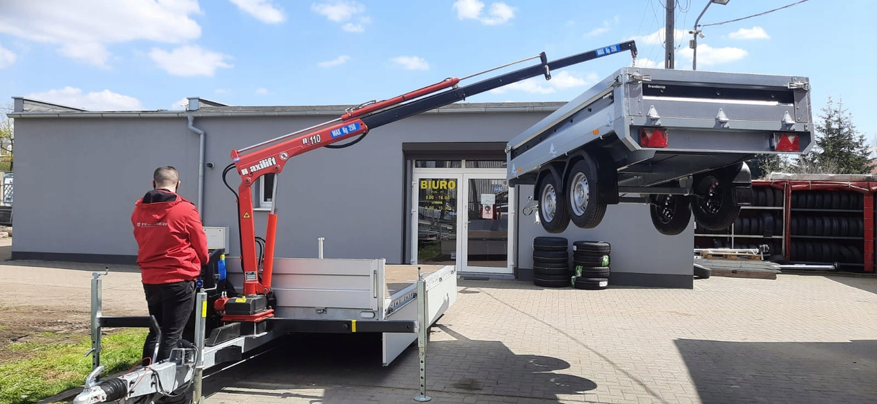 PRZYCZEPA PLATFORMA Z DŹWIGIEM HDS MAXILIFT 110 / PLATFORM TRAILER WITH HDS MAXILIFT 110 CRANE - Remolque plataforma/ Caja abierta: foto 5 PRZYCZEPA PLATFORMA Z DŹWIGIEM HDS MAXILIFT 110 / PLATFORM TRAILER WITH HDS MAXILIFT 110 CRANE - Remolque plataforma/ Caja abierta: foto 5