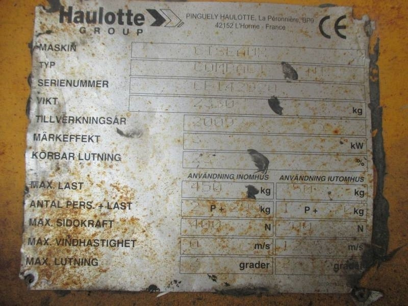 Haulotte Compact 10 - Plataforma de tijeras: foto 5 Haulotte Compact 10 - Plataforma de tijeras: foto 5