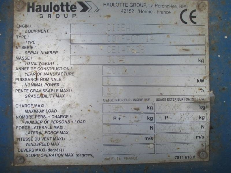 Haulotte Compact 14 - Plataforma de tijeras: foto 5 Haulotte Compact 14 - Plataforma de tijeras: foto 5