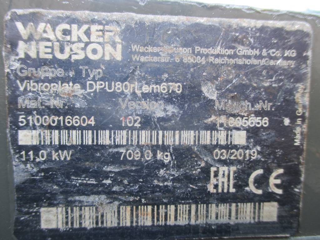 Plancha reversible Wacker Neuson DPU 80: foto 11