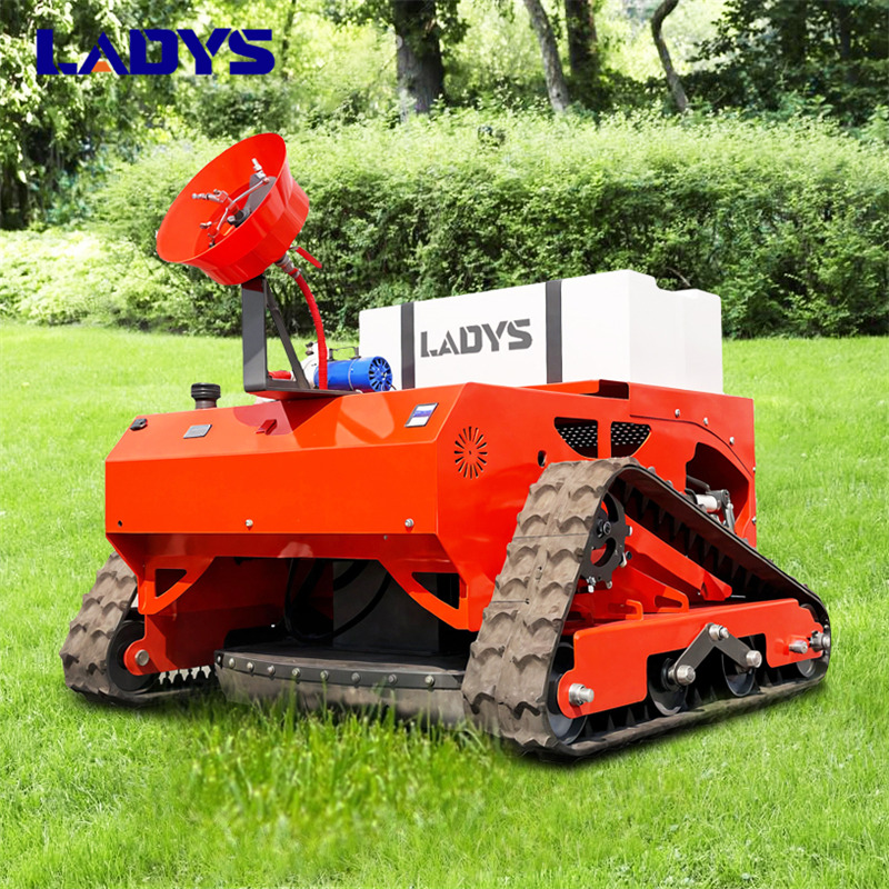 LADYS LD1000 Multi-function remote control lawn mower Track crawler gasoline gas All-terrain Agricultural Sprayers Pesticide spraying lawn mower for sale - Cortacésped: foto 1 LADYS LD1000 Multi-function remote control lawn mower Track crawler gasoline gas All-terrain Agricultural Sprayers Pesticide spraying lawn mower for sale - Cortacésped: foto 1