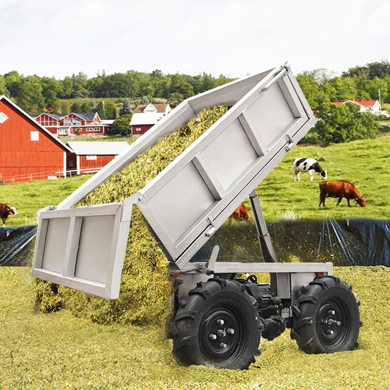Remolque volquete agrícola nuevo LEZUM Electric Remote Control Transporter Agricultural Orchard Farm Electric Utv Dump Trailer Material Handling Equipment All Terrain Transport Vehicle: foto 10