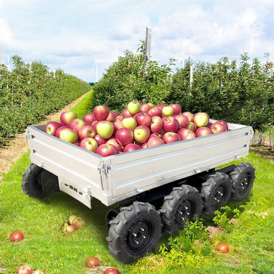 Remolque volquete agrícola nuevo LEZUM Electric Remote Control Transporter Agricultural Orchard Farm Electric Utv Dump Trailer Material Handling Equipment All Terrain Transport Vehicle: foto 7
