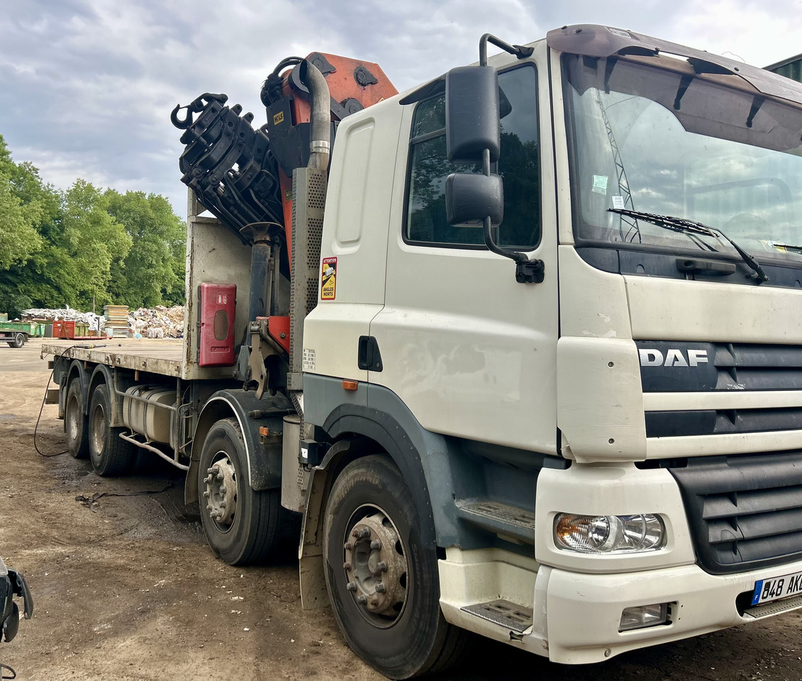 DAF Cf85 380 8x4 plateau grue Palfinger pk44002 - Camión caja abierta, Camión grúa: foto 2 DAF Cf85 380 8x4 plateau grue Palfinger pk44002 - Camión caja abierta, Camión grúa: foto 2