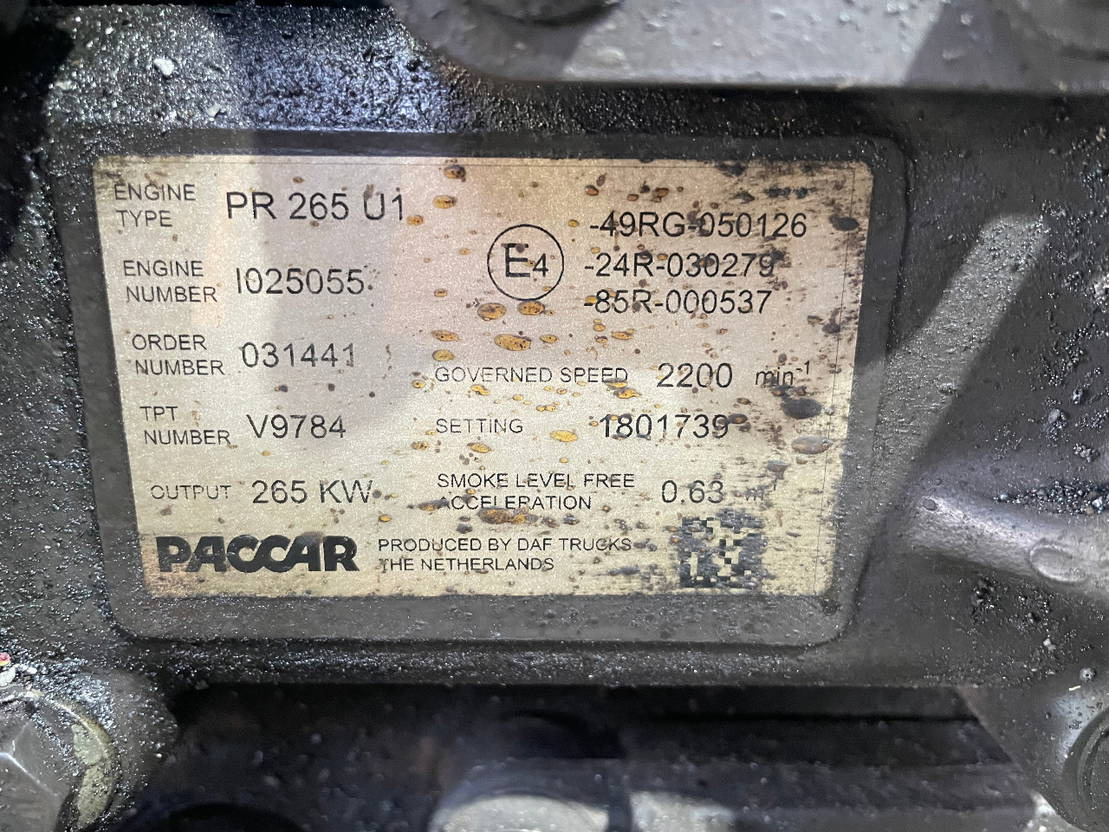 DAF Paccar Motor DAF Solaris PR 265 U1 Urbino 15 Van Hool Temsa 265U1 - Motor para Autobús: foto 2 DAF Paccar Motor DAF Solaris PR 265 U1 Urbino 15 Van Hool Temsa 265U1 - Motor para Autobús: foto 2