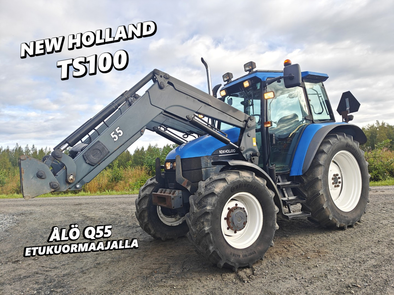 New Holland TS100, ES vaihteisto, ilmastointi, etukuormaaja Ålö Q55, katso video! - Tractor: foto 1 New Holland TS100, ES vaihteisto, ilmastointi, etukuormaaja Ålö Q55, katso video! - Tractor: foto 1