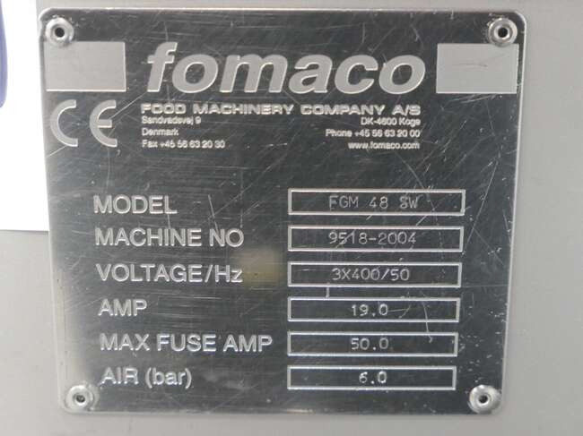 Maquinaria de alimentación Fomaco brine injector FGM 48 SW: foto 13