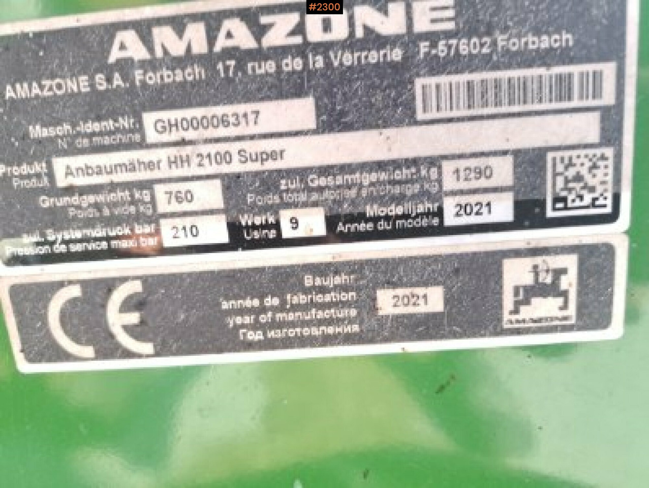 Horsemanure Collector Amazone Horsehopper Smartcut 2100 - Equipo para trabajo del suelo: foto 5 Horsemanure Collector Amazone Horsehopper Smartcut 2100 - Equipo para trabajo del suelo: foto 5
