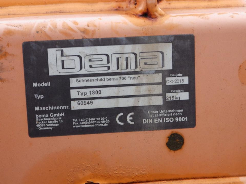 Schneeschild + Kehrmaschine für KRAMER 350 180 112 - Cuchilla quitanieves: foto 2 Schneeschild + Kehrmaschine für KRAMER 350 180 112 - Cuchilla quitanieves: foto 2