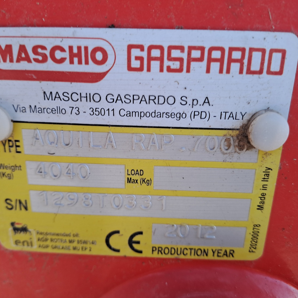Rotocultivador ERPICE ROTANTE PIEGHEVOLE MASCHIO AQUILA RAP 7000: foto 6 Rotocultivador ERPICE ROTANTE PIEGHEVOLE MASCHIO AQUILA RAP 7000: foto 6