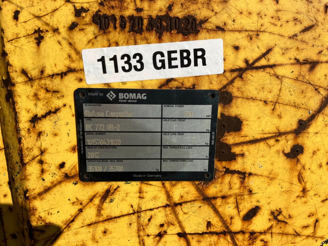 BOMAG DE BC 772 RB-2 Stage IIIa/Tier 3 - Compactador: foto 5 BOMAG DE BC 772 RB-2 Stage IIIa/Tier 3 - Compactador: foto 5