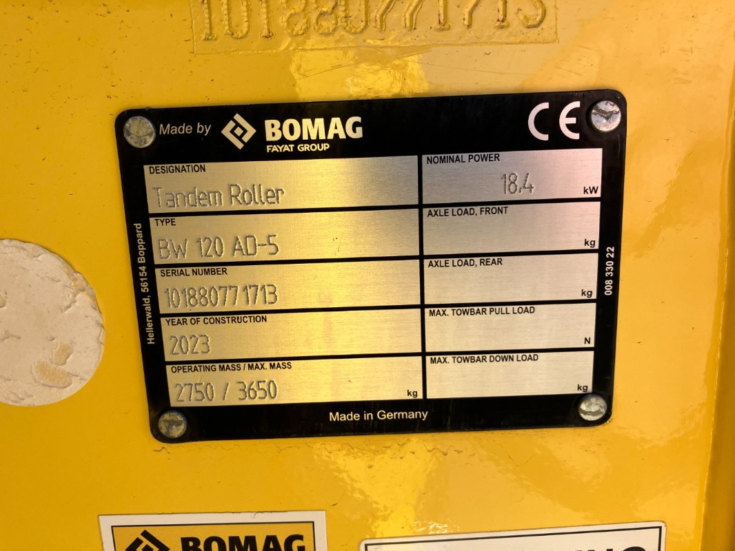 BOMAG DE BW 120 AD-5 Stage V/Tier 4f - Rodillo: foto 2 BOMAG DE BW 120 AD-5 Stage V/Tier 4f - Rodillo: foto 2