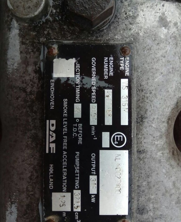 DAF ATI WS315M DAF 95 - Motor para Camión: foto 4 DAF ATI WS315M DAF 95 - Motor para Camión: foto 4