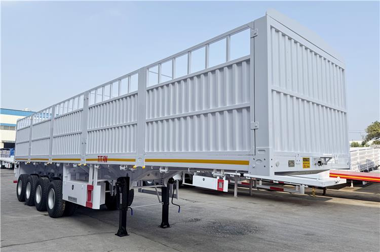 TITAN 4 Axle 80 Ton Fence Cargo Truck Trailer for Sale in Nigeria - Semirremolque transporte de ganado: foto 1 TITAN 4 Axle 80 Ton Fence Cargo Truck Trailer for Sale in Nigeria - Semirremolque transporte de ganado: foto 1