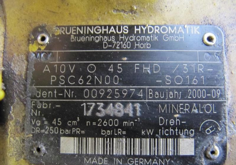 POMPA HYDRAULICZNA Atlas Liebherr A10v - Bomba hidráulica: foto 3 POMPA HYDRAULICZNA Atlas Liebherr A10v - Bomba hidráulica: foto 3