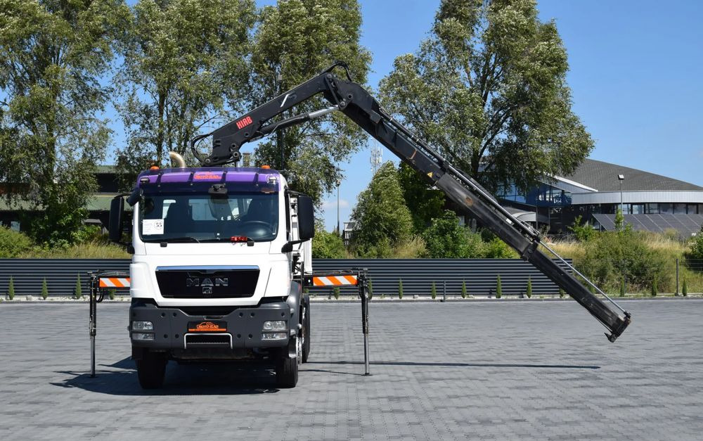MAN TGS 33.360 / 6x4 / HDS HIAB 122 E-2 HIDUO / STEROWANIE RADIOWE / WYWROTKA / HYDROBURTA / AUTOMAT / KLIMA / TEMPOMAT / KAMERA COFANIA / SPROWADZONY - Camión volquete, Camión grúa: foto 2 MAN TGS 33.360 / 6x4 / HDS HIAB 122 E-2 HIDUO / STEROWANIE RADIOWE / WYWROTKA / HYDROBURTA / AUTOMAT / KLIMA / TEMPOMAT / KAMERA COFANIA / SPROWADZONY - Camión volquete, Camión grúa: foto 2