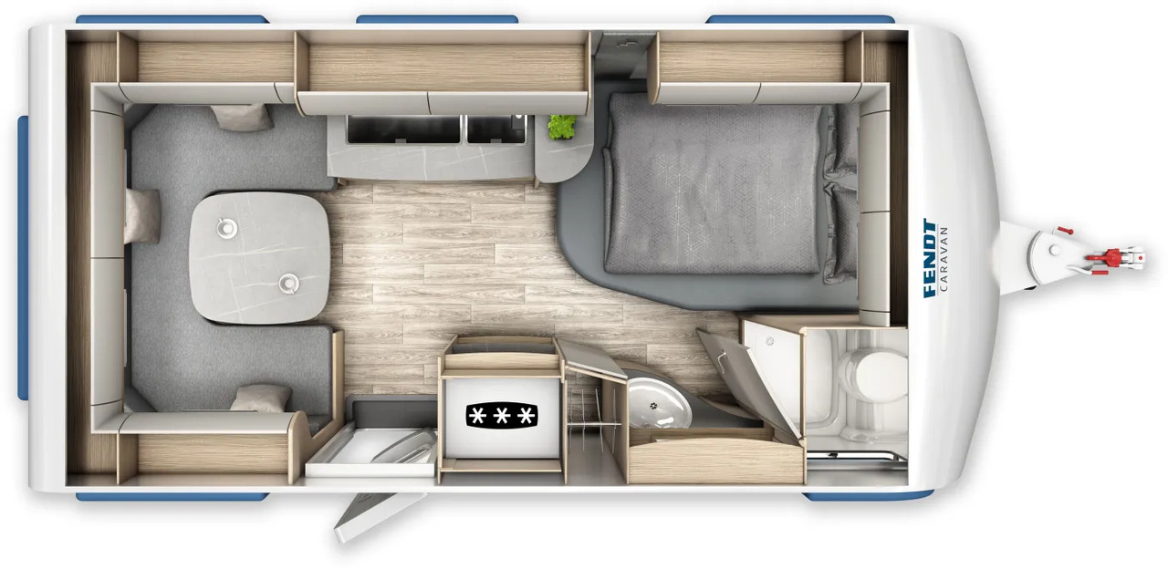 Fendt Bianco Activ 445 SFB Shower-Paket, GFK - Caravana: foto 2 Fendt Bianco Activ 445 SFB Shower-Paket, GFK - Caravana: foto 2