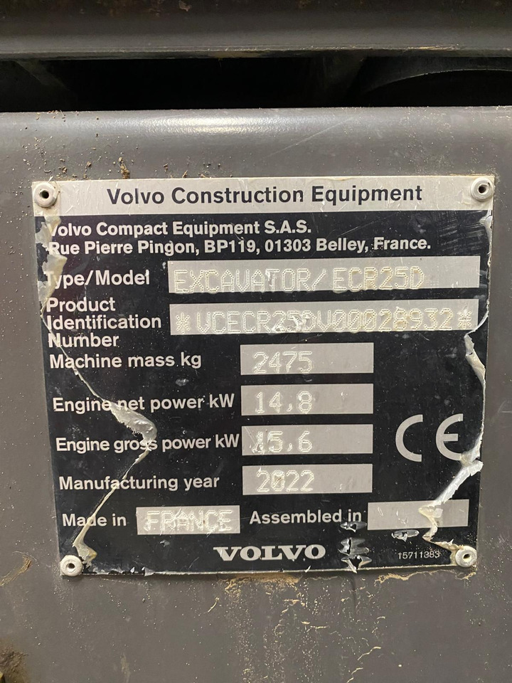 VOLVO ECR25D - Miniexcavadora: foto 2 VOLVO ECR25D - Miniexcavadora: foto 2