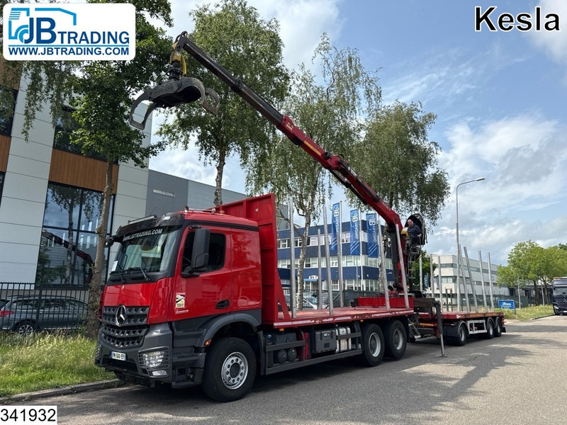 Mercedes-Benz Arocs 3353 6x4, EURO 6, Rertarder, Kesla, Combi - Camión forestal, Camión grúa: foto 1 Mercedes-Benz Arocs 3353 6x4, EURO 6, Rertarder, Kesla, Combi - Camión forestal, Camión grúa: foto 1