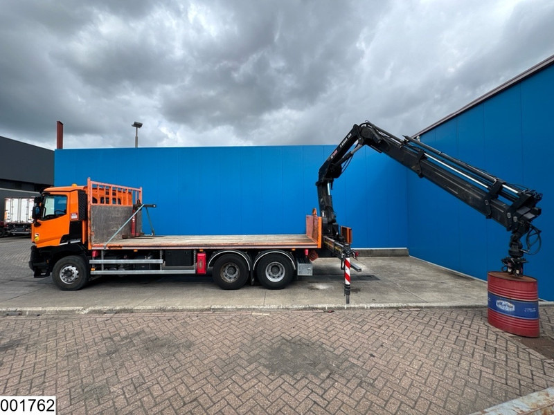 Camión caja abierta, Camión grúa Renault C 380 6X4, EURO 6, HIAB, Remote, Steel suspension: foto 17