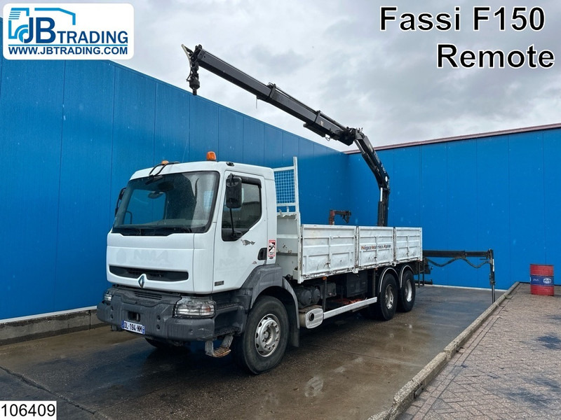 Renault Kerax 370 6x4, Manual, Fassi, Remote, Steelsuspension - Camión caja abierta, Camión grúa: foto 1 Renault Kerax 370 6x4, Manual, Fassi, Remote, Steelsuspension - Camión caja abierta, Camión grúa: foto 1