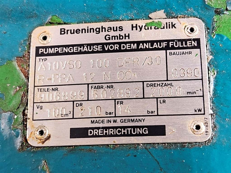 Brueninghaus Hydromatik A10VSO100DFR/30R-906899-Load sensing pump - Hidráulica para Maquinaria de construcción: foto 4 Brueninghaus Hydromatik A10VSO100DFR/30R-906899-Load sensing pump - Hidráulica para Maquinaria de construcción: foto 4